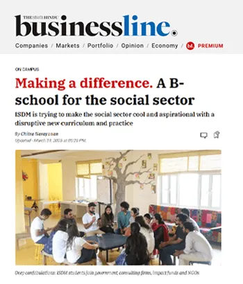 A B-School for the Social Sector" – The Hindu Business Line